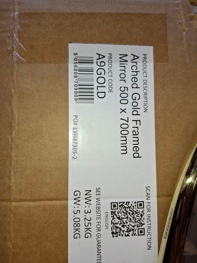 Burlington 700x500 arched mirror