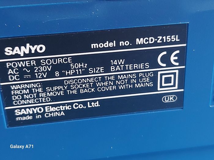 SANYO CD, Tape and Radio music System, Model MCD-Z155L, in excellent condition, and all functions work fine,