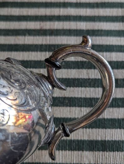 Silverware antique teapot