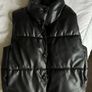 Zara Black Leather Puffer (M) Image 3