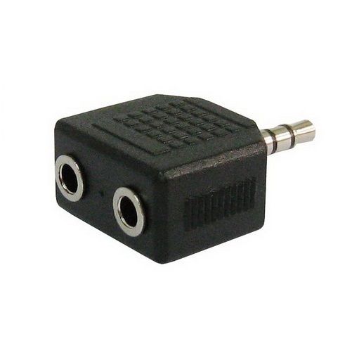 New 3.5 mm Male Jack to 2 x Jack Socket Splitter Adapter