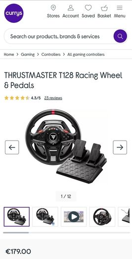 Thrustmaster T128 Racing Wheel / Pedals with ADX FireBase RS03 Racing Simulation Seat for PS5 / PC