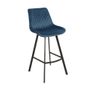 Luka Navy Velvet Bar Stool  Stylish Loft Design Image 5