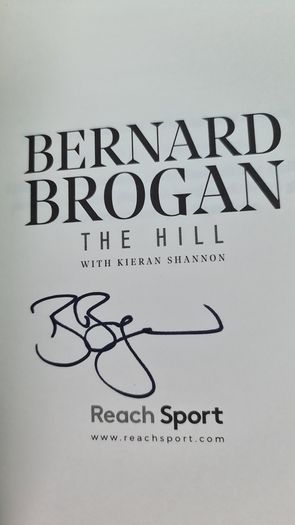 Bernard brogan signed book. The Hill