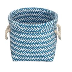 Brand New MSV basket 29 x 29 x 23 cm blue and white,