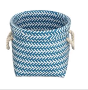 Brand New MSV basket 29 x 29 x 23 cm blue and white,