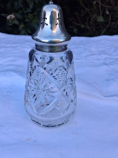 Sterling Silver and Cut Glass Sugar Sifter(1940)