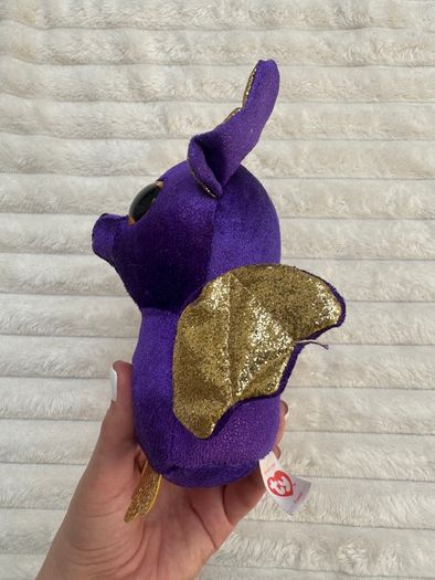 Ty Beanie Boos COUNT the Purple Halloween Bat approx. 6" Used Please see photos