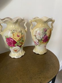 Victorian Mantle Vase Pair