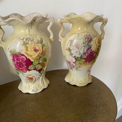 Victorian Mantle Vase Pair