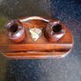 Vintage  box and inkwell stand Image 5
