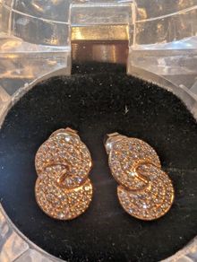 Silver gold plated earrings
