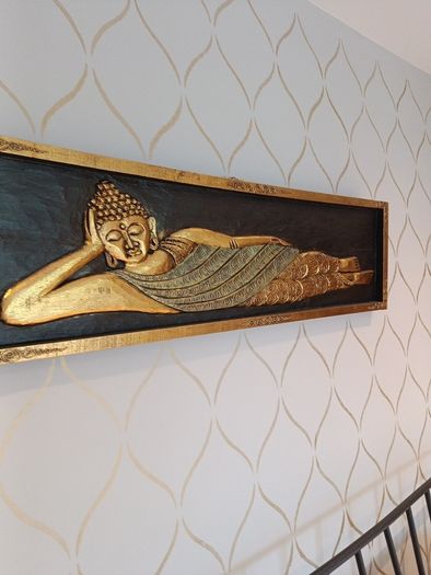 Reclining Buddha art work 104cm x 35