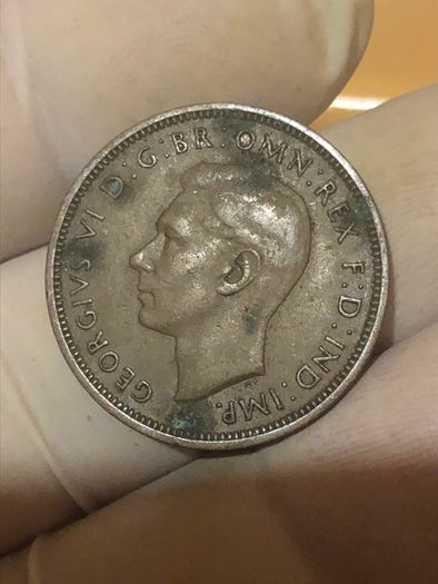 George VI half penny  x 36 Pictures