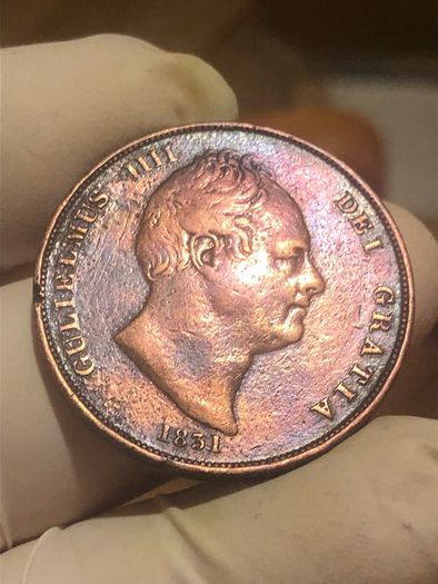 1831 Penny William IV Nice Grade With Toning
