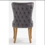 3 Velvet Grey Dining Chairs Like New Image 2
