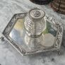 Rare 1881 Victorian Sterling Silver Inkstand Desk Set by George Fox, London Image 2
