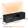 TV Unit with 5 Drawers, 140 cm, All Black  TV Console Table with Storage Organizers, Entertainment Center with Open Shelf for Living Room, Bedroom Image 3