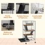 Small Animal Cage Pet Play House with Wheels Platforms Light Grey Image 6