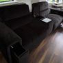 Dfs 4D cinesound recliner sofa black velvet Image 2