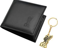Liverpool F.C. Sports Fan Wallet Accessories Set with Card Slots & Coin Pocket, Supporters' Gear - Football Gifts for Men