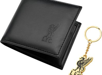 Liverpool F.C. Sports Fan Wallet Accessories Set with Card Slots & Coin Pocket, Supporters' Gear - Football Gifts for Men