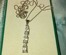 silver necklace with pendant