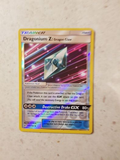 Dragonium Z Dragon Claw Reverse Holo Pokemon Card from Cosmic Eclipse
