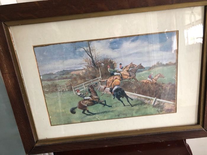 Horse racing print