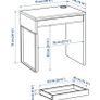 Ikea MICKE Desk, white, 73x50 cm Image 3