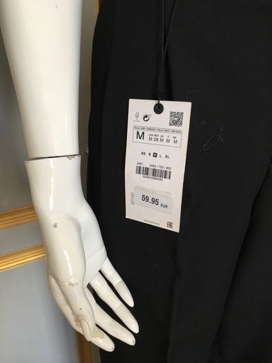 Zara high waisted trousers, new, size M