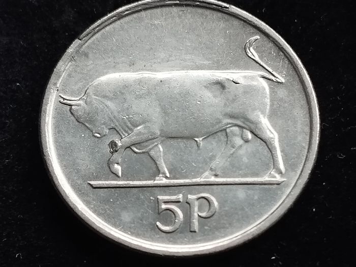 Ireland - 1995 - ERROR - 5 Pence  - Bull - High Grade - KM.28 - [2026]