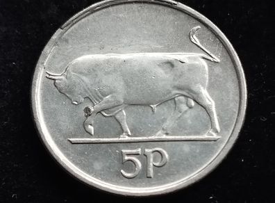 Ireland - 1995 - ERROR - 5 Pence  - Bull - High Grade - KM.28 - [2026]