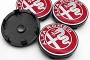 4 Pcs 56mm Hub Centre Center Caps for Alfa Romeo Stelvio Mito Alfa 4C 147 156 159 166 8C coprimozzo Wheel Center Caps Hubcaps Center Hub Cap Trim with Logo