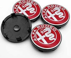 4 Pcs 56mm Hub Centre Center Caps for Alfa Romeo Stelvio Mito Alfa 4C 147 156 159 166 8C coprimozzo Wheel Center Caps Hubcaps Center Hub Cap Trim with Logo