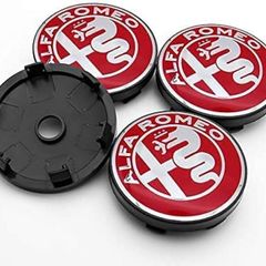 4 Pcs 56mm Hub Centre Center Caps for Alfa Romeo Stelvio Mito Alfa 4C 147 156 159 166 8C coprimozzo Wheel Center Caps Hubcaps Center Hub Cap Trim with Logo