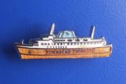 TOWNSEND THORESEN (European cross channel car ferries) - a souvenir/merchandise enamelled badge (c.1970s)