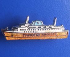 TOWNSEND THORESEN (European cross channel car ferries) - a souvenir/merchandise enamelled badge (c.1970s)