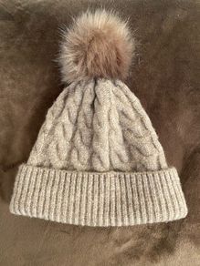 F&F Bobble Hat Beige/Brown BNWOT