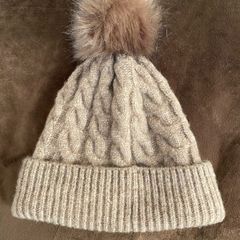 F&F Bobble Hat Beige/Brown BNWOT