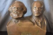Vintage soviet russian bust of Vladimir lenin / Karl marx