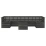 7 Piece Garden Pallet Lounge Set Solid Pinewood Dark Grey Image 4