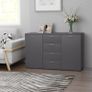 Sideboard Grey 120x35,5x75 cm Chipboard Image 9