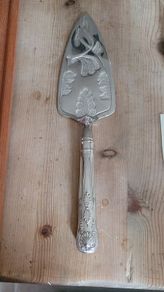 Silver Cake Slice stamped