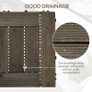 27 Pcs Wooden Interlocking Decking Tiles, 30 x 30 cm Outdoor Flooring Tiles, 2.5 per Pack, for Patio, Balcony, Terrace, Hot Tub, Charcoal Grey Image 4