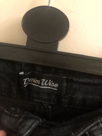 Black denim skirt (size 14)