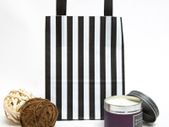 Lot of 20 pcs Black stripe Candy bags with handles size 18 x 23 x 8 cm excellent for parties, b'day, wedding, candy cart , Sweet bags with handles