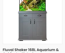 Fluval Shaker 168ltr Aquarium and Gray Cabinet