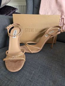 Steve Madden gold strappy heels