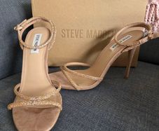 Steve Madden gold strappy heels